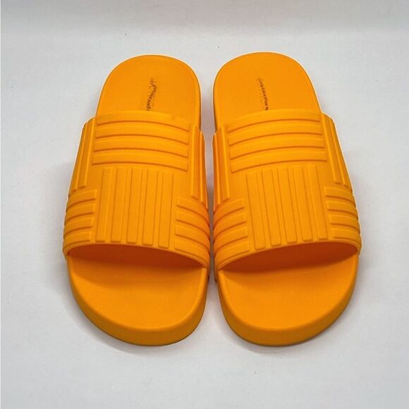 Bottega Veneta Orange Rubber Slides size 37 - Picture 2 of 11